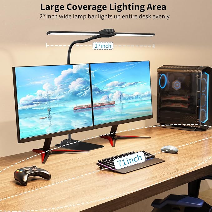 KableRika Desk Lamp Double Light: Bright Led Desk Lights - Image 4