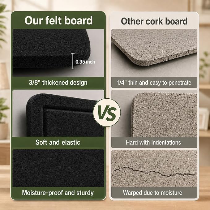 Black Large Felt Bulletin Board - Image 5