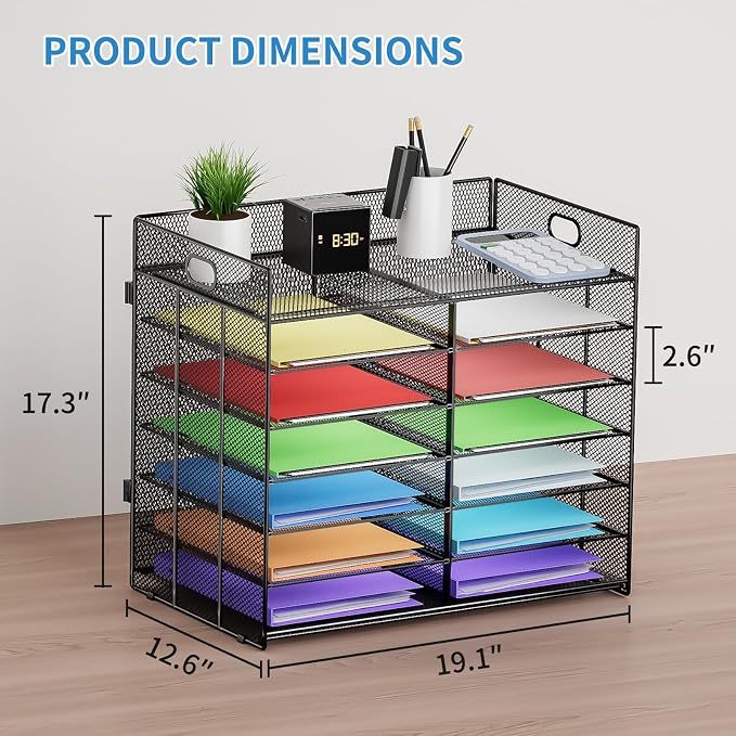 Marbrasse Desktop Literature Organizer, Mesh Paper Organizer, Desk Organizers - Image 4