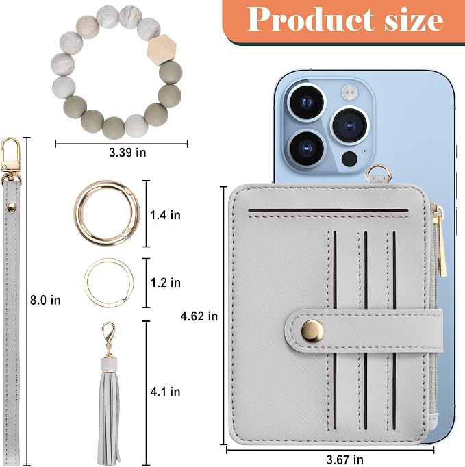 Airkit Wristlet Wallets for Women, Keychain RFID Blocking Credit Card Holder - Image 3
