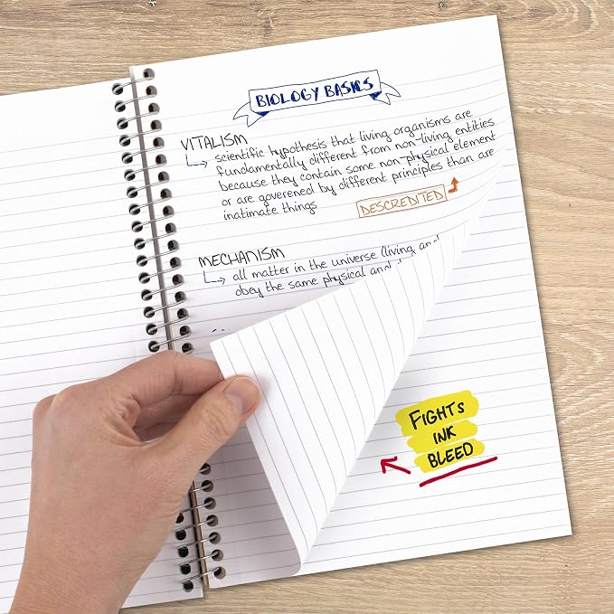Five Star Spiral Notebook, 2 Subject, College Ruled Paper, 80 Sheets, Fights - Image 3