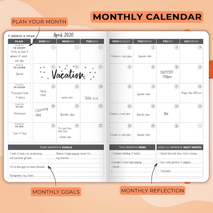 Clever Fox Planner – Undated Weekly & Monthly Planner - Image 4