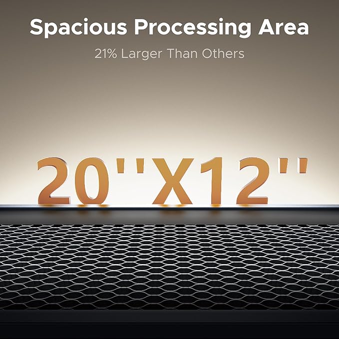 OMTech 55W Polar Lite, Desktop CO2 Laser Engraver and Cutter, 20"x12" Compact Laser Engraving Machine with Built-in Exhaust Fans & 0.5gal Water Tank, Laser Cutting Machine for Wood Acrylic Glass More-DeskLoop Office