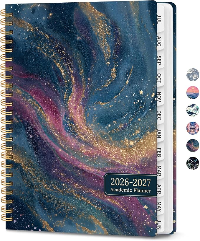 Planner 2026-2027, Hardcover Monthly and Weekly Academic Planner July 2026 by Zotia