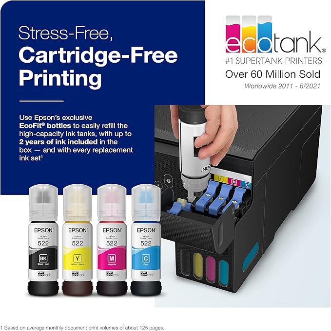 Epson EcoTank ET-2800 Wireless Color All-in-One Cartridge-Free Supertank Printer & EcoTank ET-4800 Wireless All-in-One Cartridge-Free Supertank Printer-DeskLoop Office