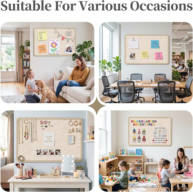 Bulletin Board Decorative Felt Foldable Vision Photo Pin Boards | 24 x 18 - Image 8