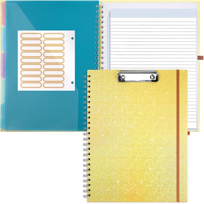 Glitter Clipboard Notebook by ORGANIZEEASYWORKSTEADY
