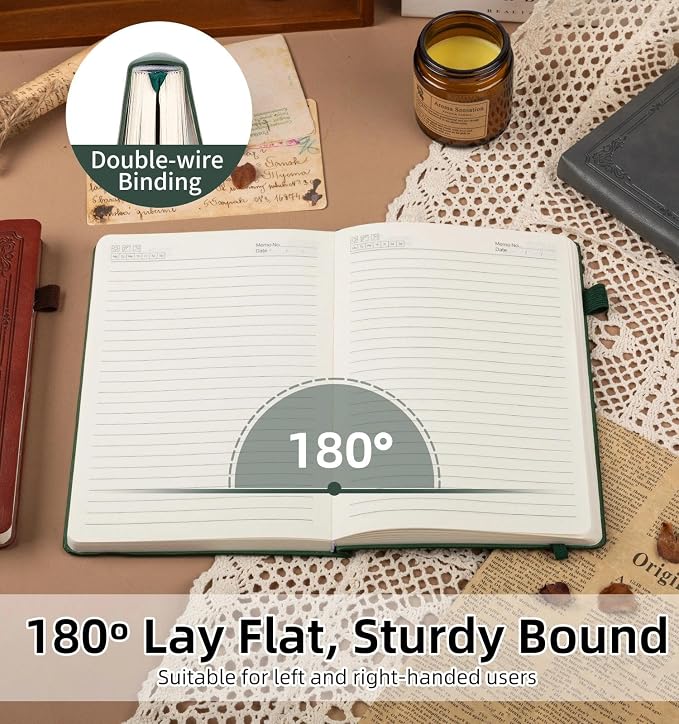 Lined Journal Notebook, A5 Leather Vintage Journals - Image 6