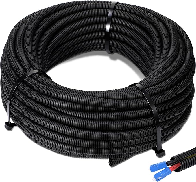Sasylvia 2.5" x 5 ft Split Wire Loom Tubing Automotive Wire Loom Assortment by Sasylvia