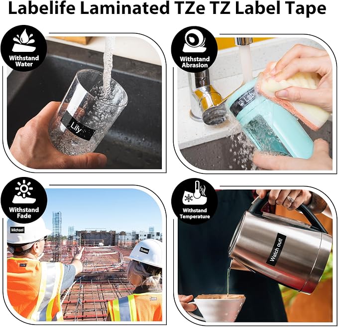 Labelife Label Maker Tape Black Replacement - Image 5