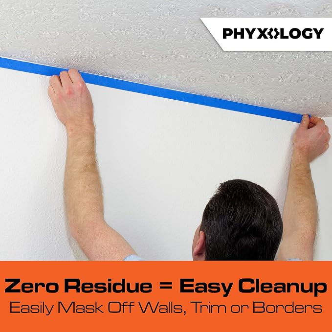 No-Residue Blue Painters Tape 2 inch 4x 60 Yard Roll. Easy-Tear, Pro-Grade - Image 4