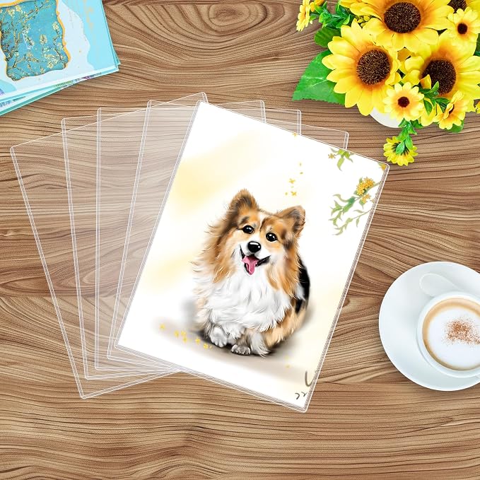 AKONEGE 5PCS 9" x 12" Rigid Print Protectors Clear Plastic Sheet Protectors - Image 7