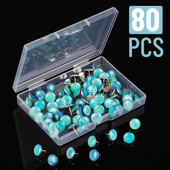 Mr. Pen- Decorative Push Pins, 8 Unique Designs, Ocean Swirl | Cute Push Pins - Image 2