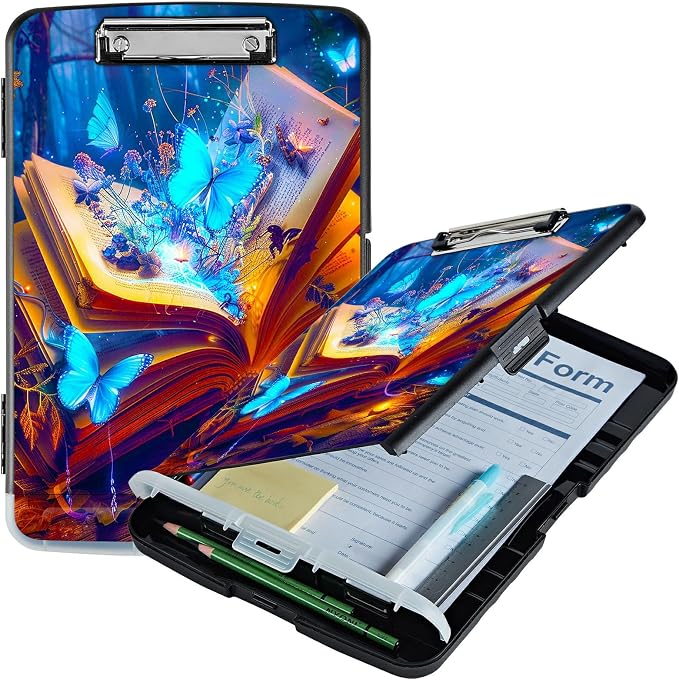 Book Blue Butterfly A4 Clipboard by Unknown
