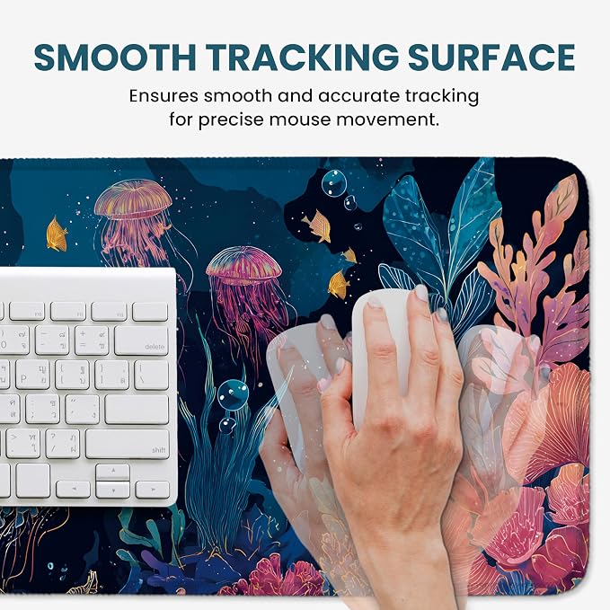 Aesthetic Desk Mat, Cute Ocean Jellyfish Desk Pad Protector - Image 4