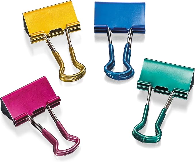 Officemate 31054 Easy Grip Medium Binder Clips, 6 packs of 12 clips each - Image 9