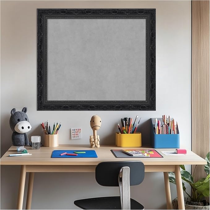 Amanti Art Black Framed Magnetic Board 24x28 Medium Vision Board - Image 6