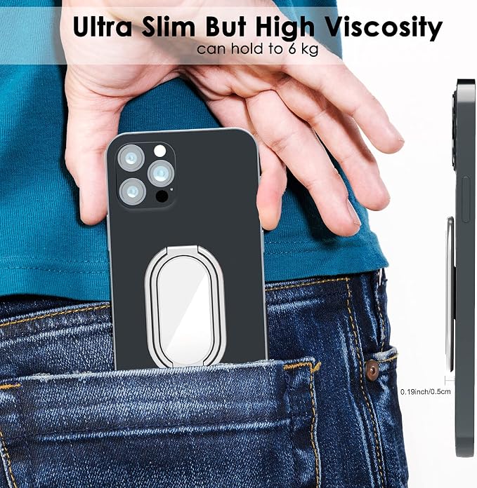 Phone Holder Foldable Phone Stand Phone Ring Holder Finger Kickstand 360° - Image 4