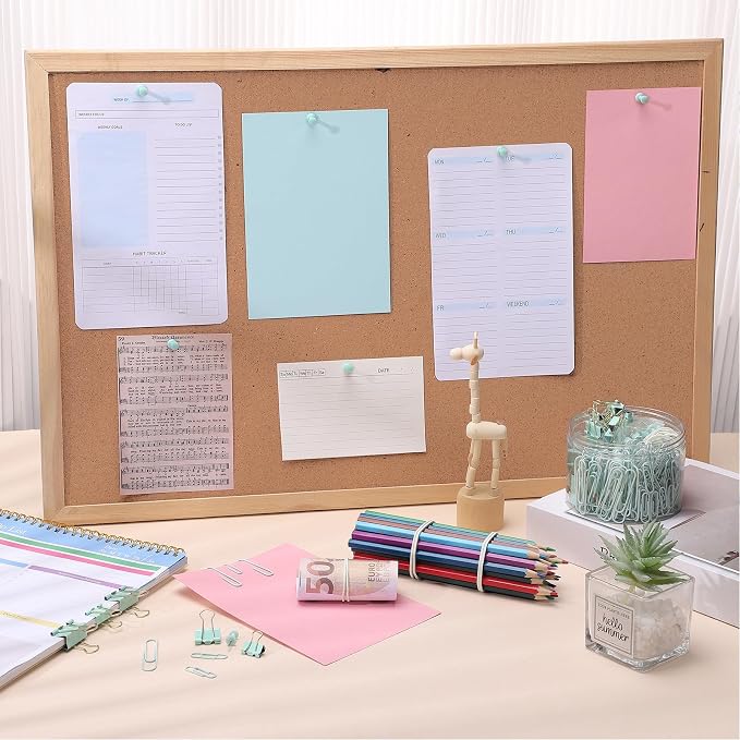 350 Pcs Paper Clips Binder Clip Assorted Sizes, Macaron Green Paper Clamps - Image 3