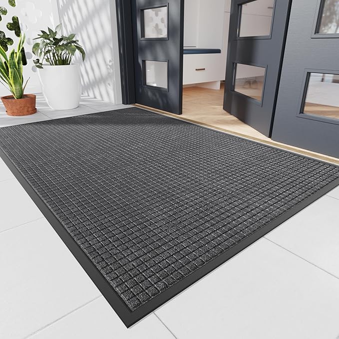Durable Front Door Mat, 72" x 48" Heavy Duty Indoor Outdoor Doormat for Entryway, Non-Slip Rubber Backing, Stain and Fade Resistant Commercial Floor Mat for Home Office Entry-DeskLoop Office