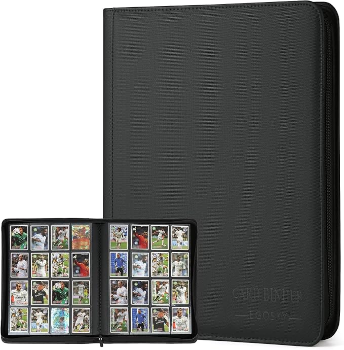 16-Pocket Business Card Binder holds 1024 Cards, Premium Diamond PU Leather by CARDBINDER
