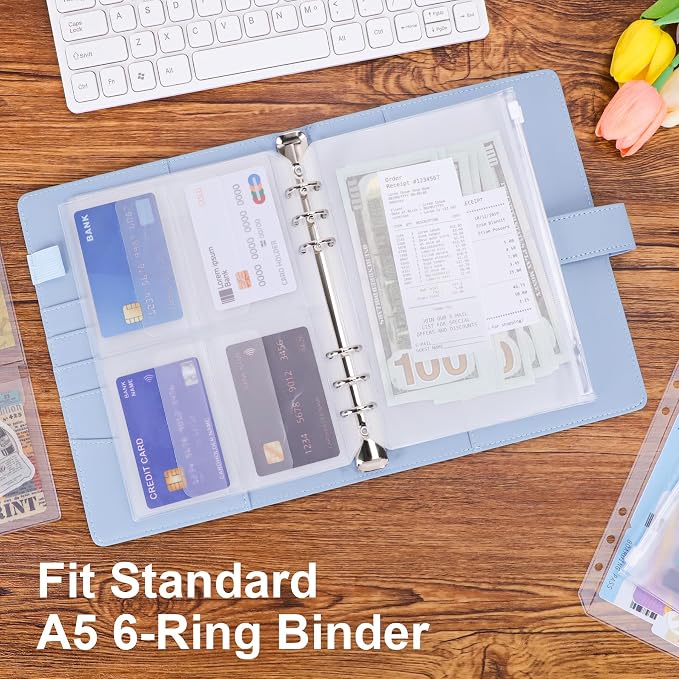 12PCS A5 Binder Pockets, 6-Hole Budget Envelopes - Image 5