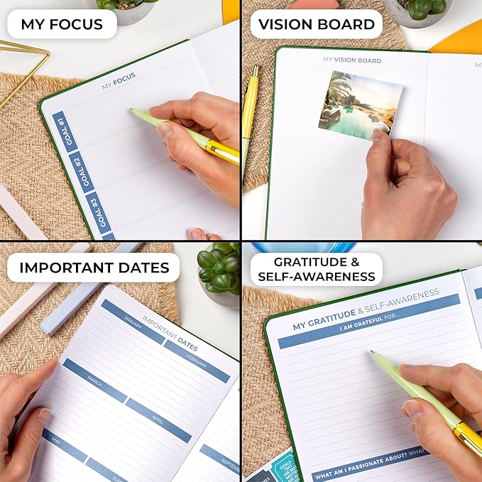 Clever Fox Planner 2nd Edition – Colorful Weekly & Monthly Goal Planner, Time Management & Productivity Organizer, Undated, A5 (Forest Green)-DeskLoop Office