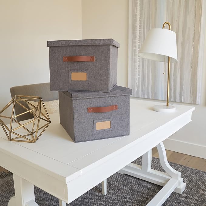 Decorative File Organizer Box Set of 2 - Image 3