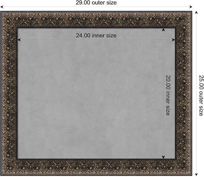 Amanti Art Black Framed Magnetic Board 25x29 Medium Vision Board - Image 4