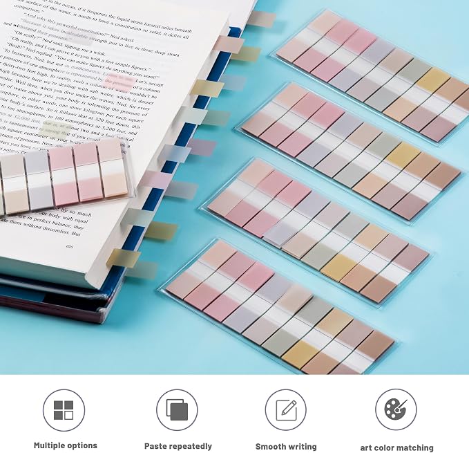 Golcellia Sticky Notes Tabs 900 Pieces Transparent Sticky Tabs, 0.47 Inch Index - Image 7