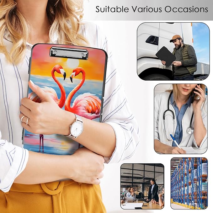 Clipboard with Storage, Office Supplies Nursing Clipboards Folder with Pen - Image 4