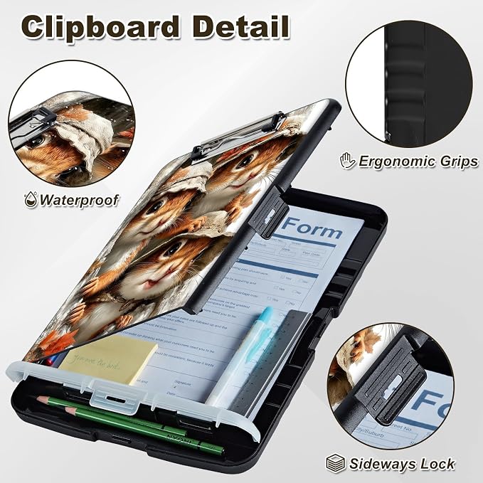 Clipboard with Storage, Nursing Clip Board 8.5 x 11 Storage Organization Box - Image 5