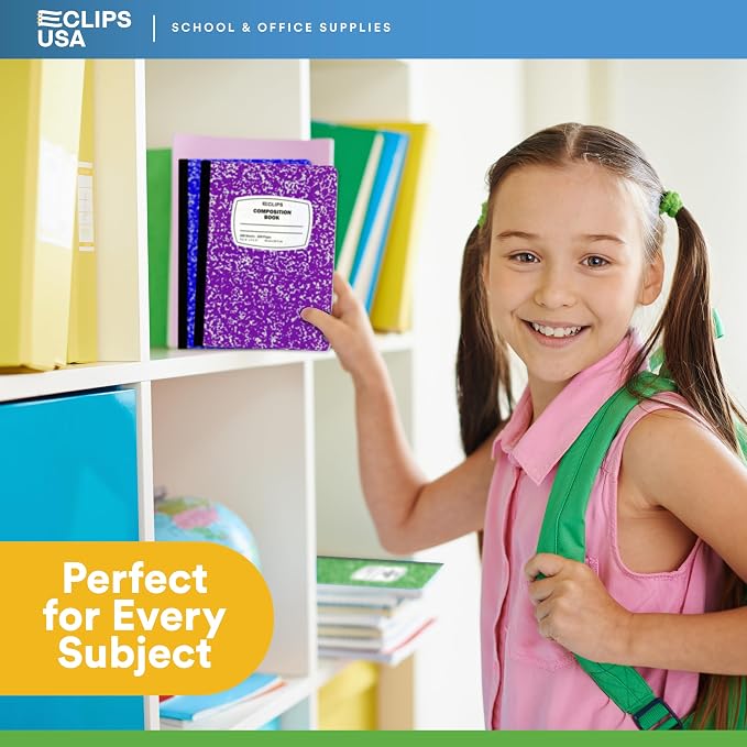 Composition Notebook Wide Ruled Composition Notebooks Bulk Purple Marble Hard - Image 4