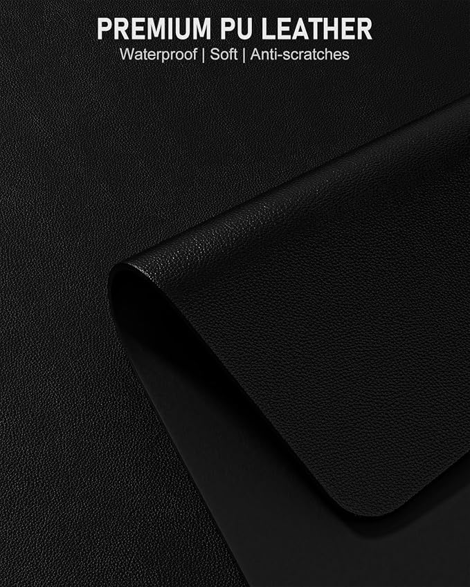 Desk Pad, 35.5" x 17" PU Leather Non-Slip Desk Mat Large Mouse Pad - Image 3