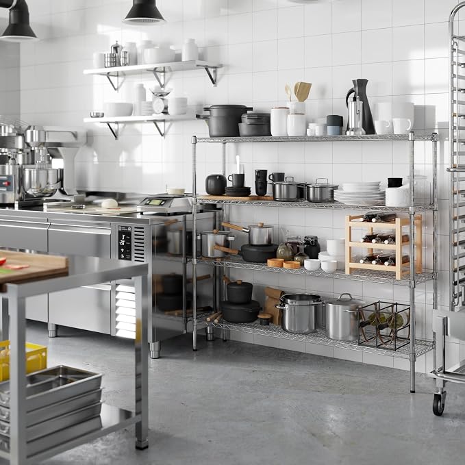 Regal Altair 14" Deep x 60" Wide x 54" Height Wire Shelving Kit | 4-Tier | NSF - Image 5