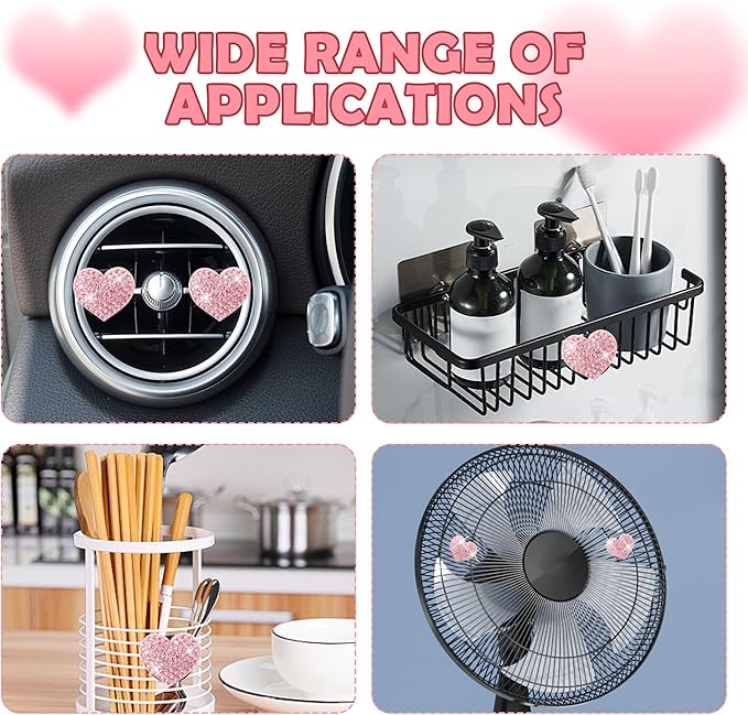 4PCS Heart-Shaped Car Vent Clips - Image 5