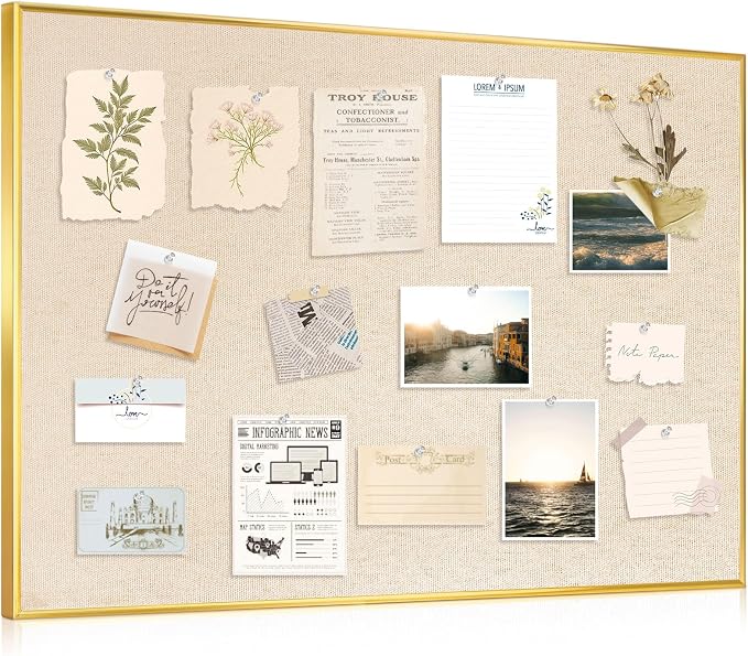 DOLLAR BOSS Linen Bulletin Board, Cork Boards by DOLLARBOSS