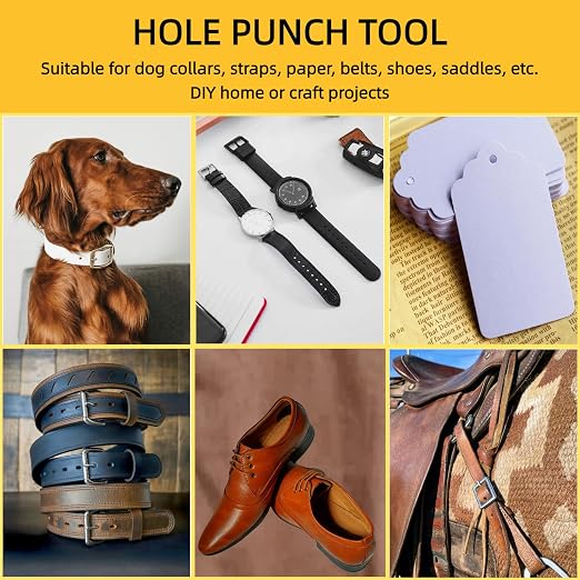 Leather Hole Punch, BILLION GOLD Heavy-Duty Belt Hole Puncher, Watch Straps - Image 8