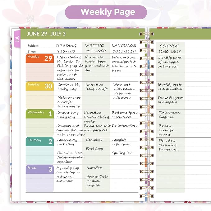 SKYDUE Teacher Planner 2026-2027 Academic Year, 8.5" x 11" Teacher Lesson - Image 5