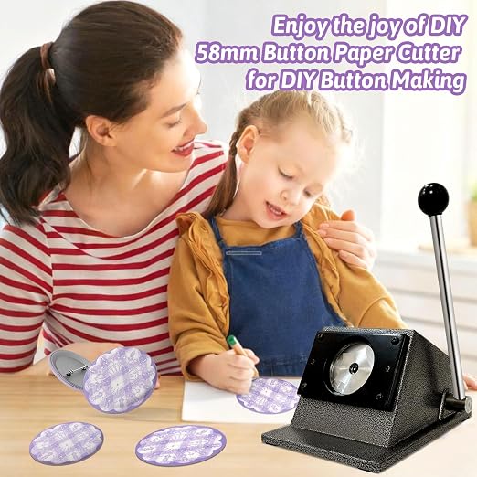 58mm Button Paper Cutter, 2.28 inch Graphic Punch Die Cutter Circle Punch Cutter - Image 2
