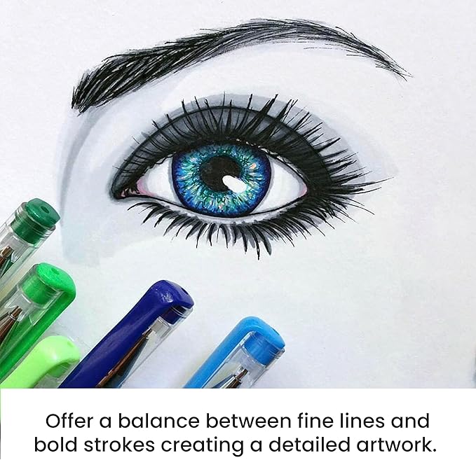 OfficeGoods Pink Purple Gel Pens with Refills – Pastel Adult Coloring Art – Medium 0.8-1.0mm Tips – Non-Toxic Gel Pens Set – Quick Dry Smudge-Free 24 Pack Colors-DeskLoop Office