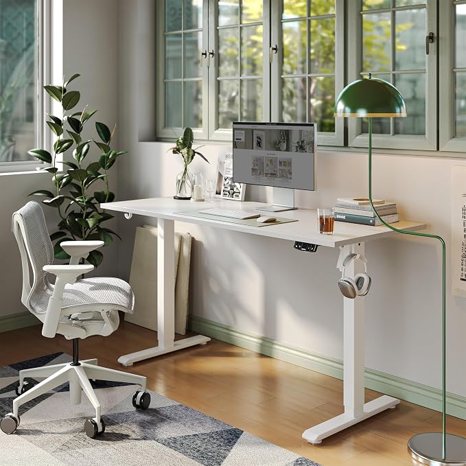 Agilestic Electric Standing Desk, Large 63 x 24 Inches Height Adjustable Desk - Image 2