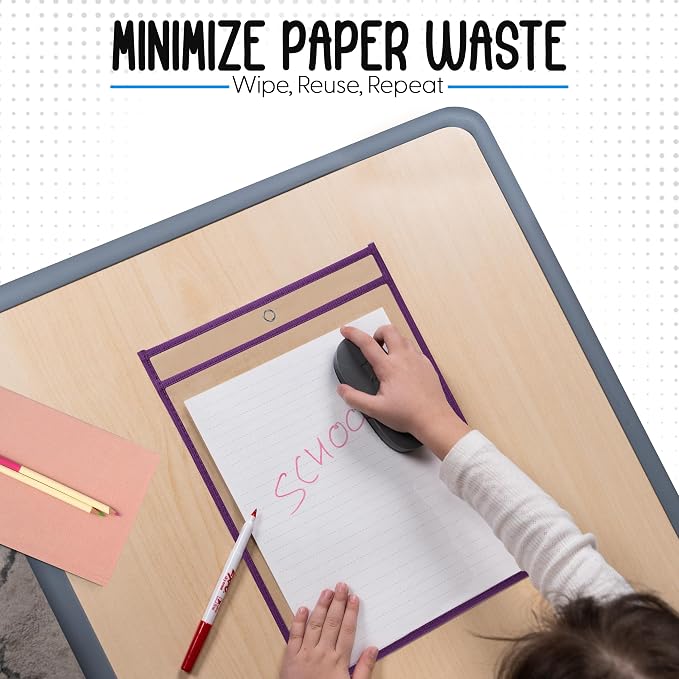 Essex Wares - 6 Pack, Durable Water-Resistant Dry Erase Pocket Document - Image 3