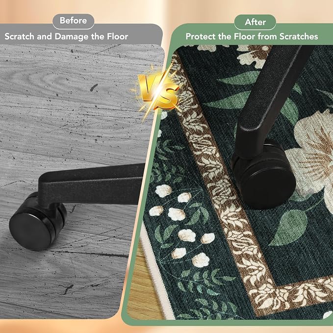 Office Chair Mat for Hardwood Floor&Tile Floor, Under Desk Rug for Rolling - Image 5