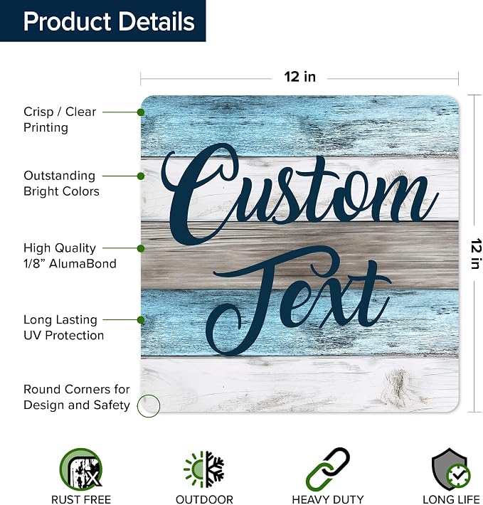 Custom Sign, Custom Street Sign, 11 Font Colors, 13 Font Styles, 4 Hole Options - Image 6