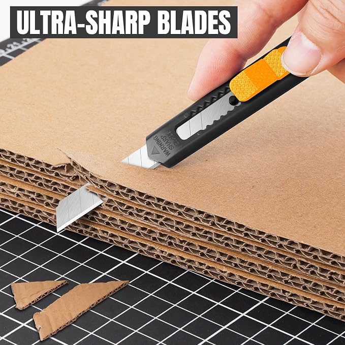 TIFICAL 24 Pack Box Cutter Retractable, Utility Knife 9MM Wide Snap-Off Blades - Image 2