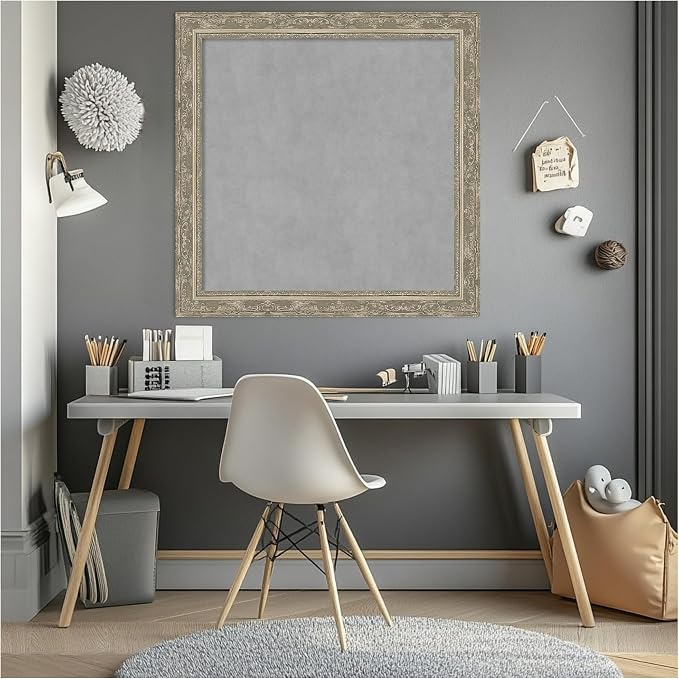 Amanti Art Silver Framed Magnetic Board 28x28 Medium Vision Board - Image 5