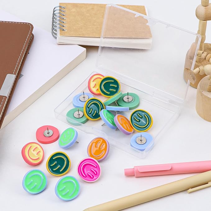 Decorative Cute Push Pins for Bulletin Board, Thumb Tacks, Cork Board Desk Wall - Image 5