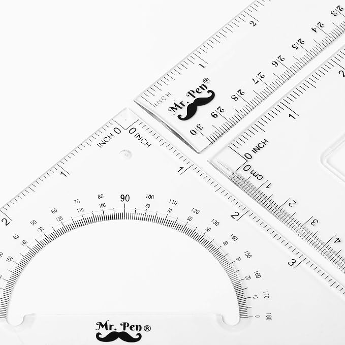 Mr. Pen Triangle Ruler, Protractor, Math Set - Image 5