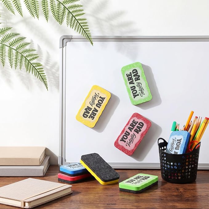 Lincia 8 Pcs Magnetic Dry Erase Erasers Composition Whiteboard Dry Erasers - Image 5